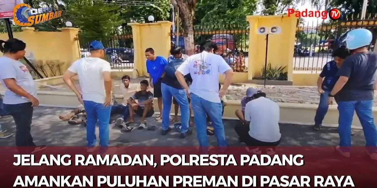 Polisi Tertibkan Preman Di Pasar Kota Padang Jelang Puasa