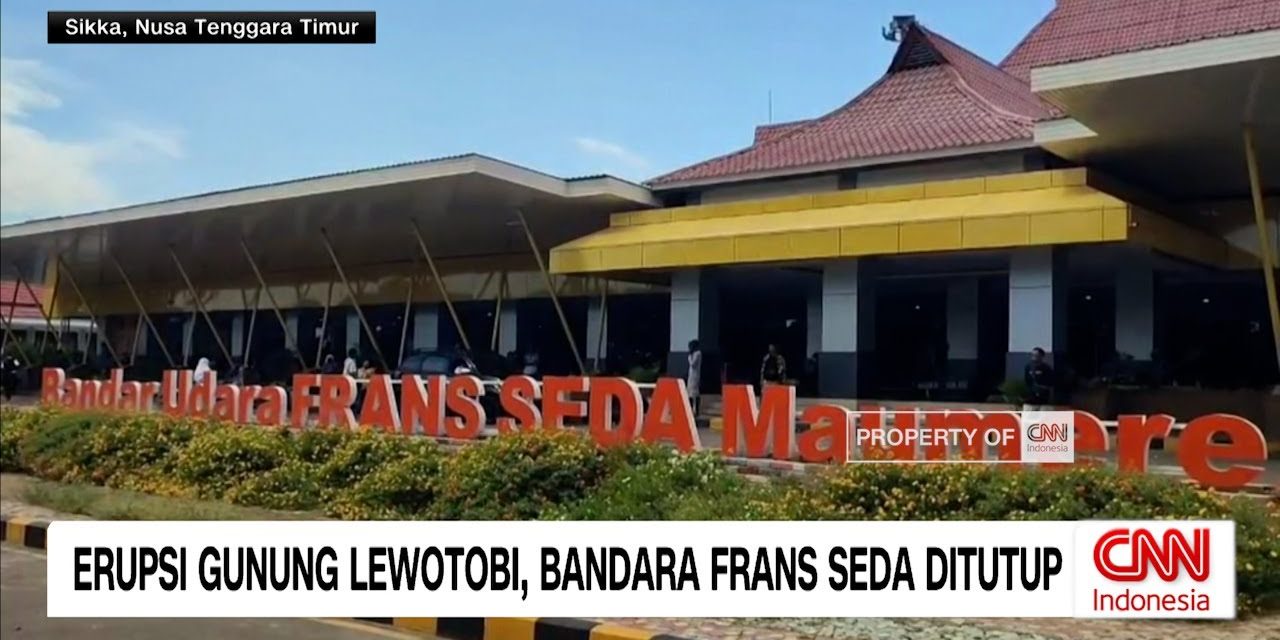 Erupsi Lewotobi Sebar Abu Vulkanik, Bandara Tutup Sementara
